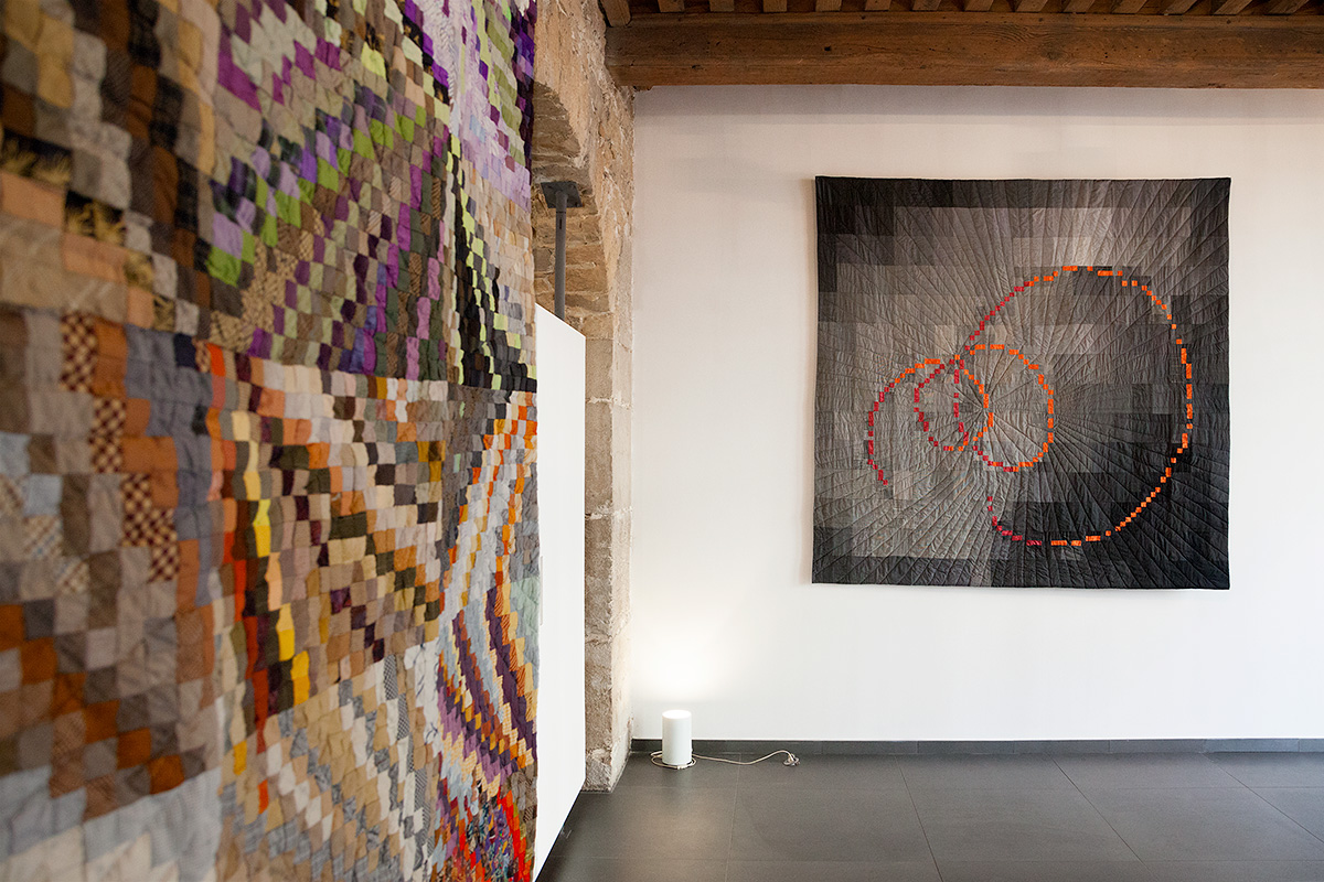 sabine cibert, art contemporain, art textile grands formats, Showroom Galerie 7 partitions textiles, itinéraire grand format,
