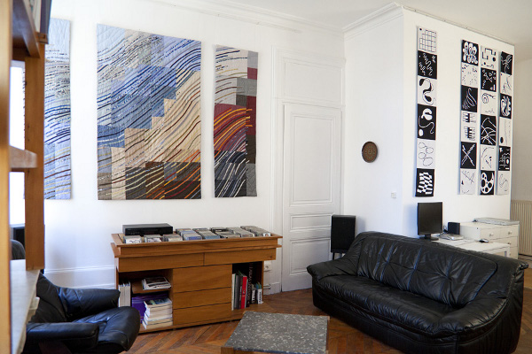 Itinéraire grand format : partitions textiles Sabine Cibert